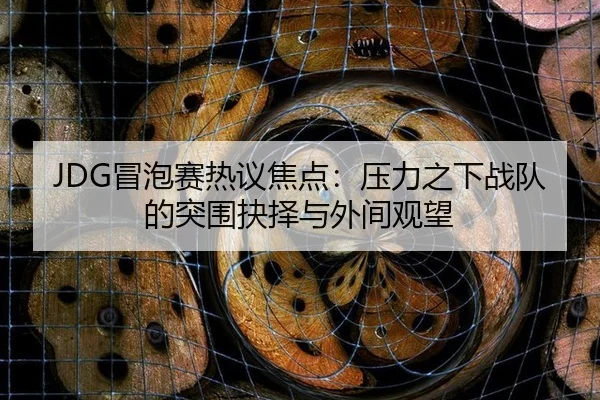 JDG冒泡赛热议焦点：压力之下战队的突围抉择与外间观望